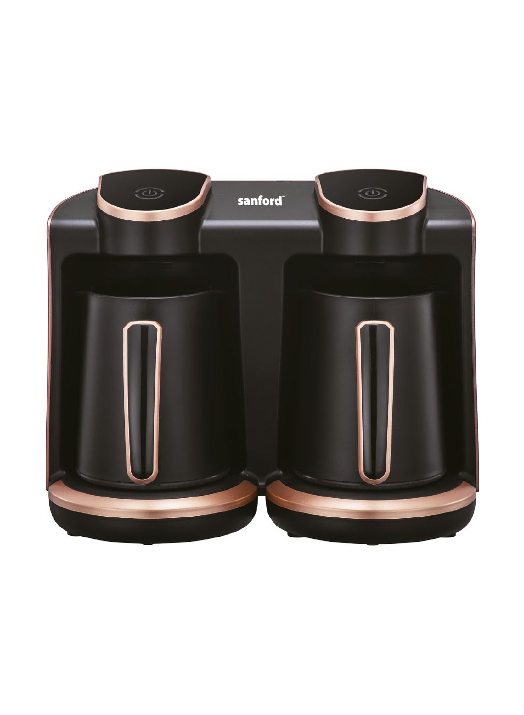 Sanford Turkish Coffee Maker 800 W SF1393CM BS - BlackKitchen AppliancesMake 8 cups of coffee at a time. 500ml Capacity coffee pot. Smart detection sensor prevents overflow. Light and sound indicator system. Touch control switch. Automatic power off, Powe